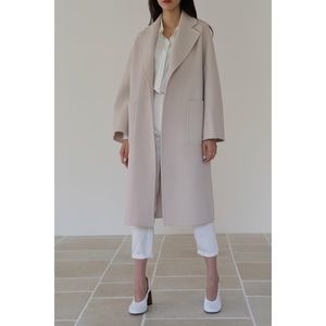 The Curated Classic Coat in Bone White Sz M